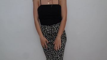 The skirt leopard Only Carla's Makeup in her video YouTube BIG HAUL, SPRING 2019