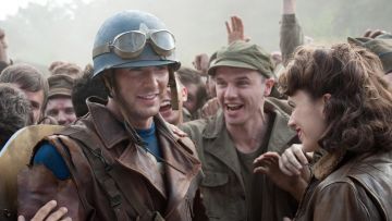 Vintage Leather Military Jacket worn by Steve Rogers (Chis Evans) as seen in Cap­tain Amer­ica: The First Avenger