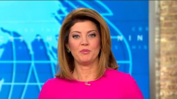Oscar de la Renta 3/4 Flutter Manches Crayon Habiller porté par Norah O'Donnell sur CBS, Ce Matin, le 20 Mars 2019