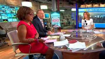 Karen Millen Pli Détail Crayon Habiller porté par Gayle King sur CBS, Ce Matin, le 11 avril 2019