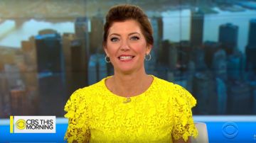 Alice + Olivia Franca Lace Top worn by Norah O'Donnell on CBS This Morning April 17, 2019