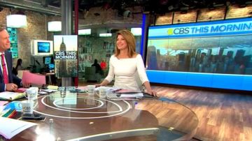 Roland Mouret Almeley Asymmetrical Top worn by Norah O'Donnell on CBS This Morning April 23, 2019