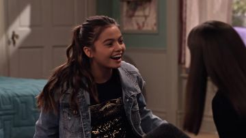 Rokoko oversized t shirt with tarot foil graphic worn by Nick (Siena Agudong) in No Good Nick (S01E05)