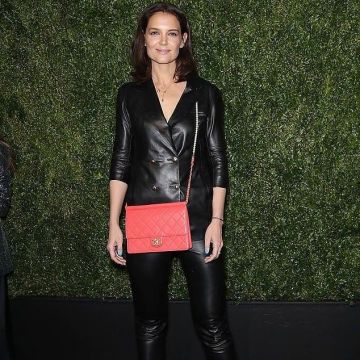 Chanel Pink Quilted Bag worn by Katie Holmes at Tribeca Film Festival April 29, 2019