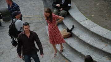 The floral dress worn by Angelina Jolie on the set of Mr & Mrs Smith