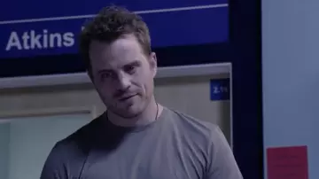 AllSaints Brace Tonic Crew Tee worn by Sean Slater (Robert Kazinsky) in EastEnders April 30, 2019