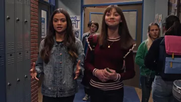 STS BLUE Distressed Denim Jacket worn by Nick (Siena Agudong) in No Good Nick (S01E07)