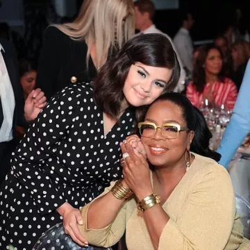 Celine polka dot wrap dress worn by Selena Gomez on her Instagram account @selenagomez