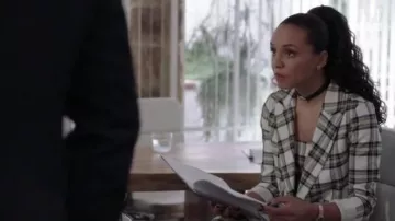 Topshop Checked Bustier Jumpsuit usado por Shaun (Carra Patterson) en The Arrangement (S02E07)