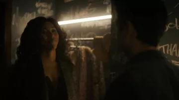 P. Luca Faux-Leather Strippe-Front Jacket usado por Diarra Kilpatrick en The Twilight Zone (S01E01)