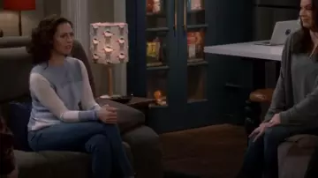 Rag & Bone Marissa Crew Neck Colorblocked Sweater worn by Kali Rocha in Man with a Plan (S03E11)