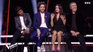 La robe noire Saint Laurent portée par Jenifer dans The Voice : la plus belle voix du 4 mai 2019