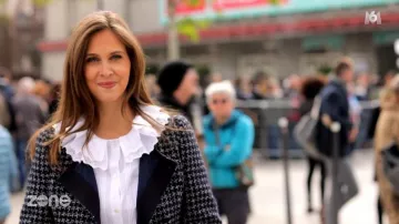 The white Shirt poplin ruffles embroidered Ophelia Miller in prohibited Area of the 05/05/2019