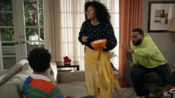 3.1 Phillip Lim Corbata a rayas Maxi Falda delantera usada por Rainbow Johnson (Tracee Ellis Ross) en negro (S05E21)