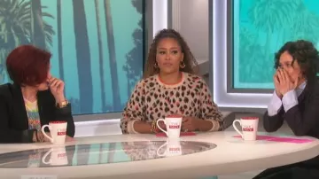 Reclaimed Vintage Reclaimed Vintage inspired leopard print Sweater worn by Eve on The Talk April 09, 2019
