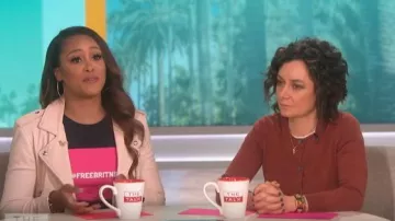 Iro Ashville leather biker jacket worn by Eve on The Talk April 17, 2019