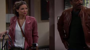Rails Collins Military Jacket worn by Brytni Sarpy as seen in The Young and the Restless March 2019