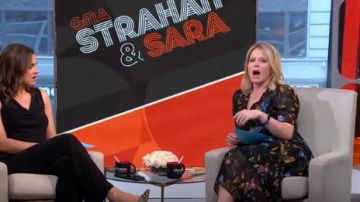 Maje Floral Maxi Dress with Ruffles worn by Sara Haines on Good Morning America May 01, 2019