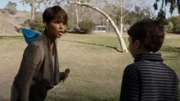 Neiman Marcus Pleated & Tucked Leather Jacket worn by Molly Woods (Halle Berry) in Extant (S01E01)
