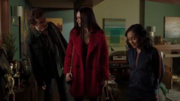 Bershka  Pocket Detail Double Breasted Car Coat worn by Ava Jalali (Sofia Carson) in Pretty Little Liars: The Perfectionists (S01E07)