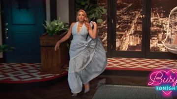 Luisa Beccaria Niveaux Mixte Coton Robe Maxi porté par Busy Philipps Occupé ce Soir 7 Mai 2018