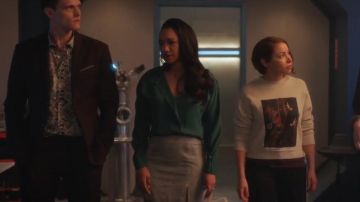 Babaton Martin Blouse worn by Iris West (Candice Patton) in The Flash (S05E21)