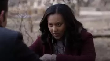 J.Crew Chateau parka worn by Jira Calder-Brennan (Aliyah Royale) in The Red Line (S01E01)
