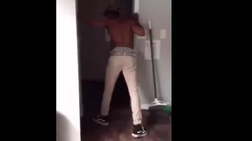 The white trousers worn by XXXtentacion in the YouTube video Xxxtentacion fight