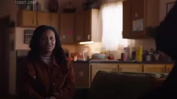 Personnes gratuit Nelson Velours Veste portée par Jira Calder Brennan (Aliyah Royale) dans La Ligne Rouge (S01E03)
