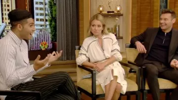 Ba&sh Patty Embroidered Midi Dress worn by Kelly Ripa on LIVE with Kelly and Ryan May 09,2019