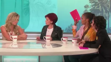 A.L.C. Jayne Dip Dye Silk Blouse worn by Eve on The Talk May 10,2019