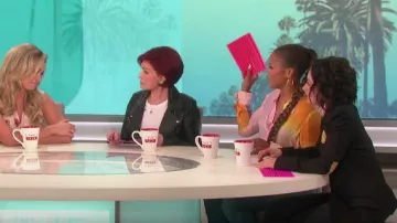 Laveer Revelry Patch Blazer worn by Sara Gilbert on The Talk May 10,2019