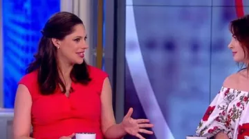 Narciso Rodriguez Ruched Jersey Midi-Dress worn by Abby Huntsman on The View May 09, 2019