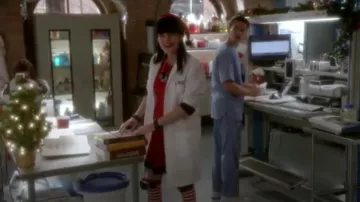 Leg Avenue Santa Striped Thigh Highs worn by Abby Sciuto (Pauley Perrette) in NCIS (S11E11)