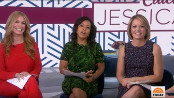 Eliza J Sleeveless Tweed Fit & Flare Dress worn by Dylan Dreyer on Today April 17, 2019