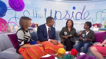 Raoul Contrast Intarsia Dress worn by Dylan Dreyer on Today April 26, 2019