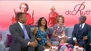 Draper James Floral Knot Love Circle Dress worn by Sheinelle Jones on Today April 29, 2019