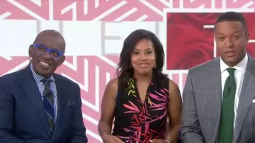 N Natori Leaf Print Jumpsuit worn by Sheinelle Jones on Today May 3, 2019