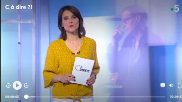 La camisa de panqueques de lunares atada en la parte inferior de Mélanie Taravant en C à dire el 13.05.2019