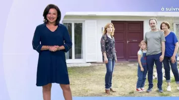 La robe marine de Anaïs Baydemir dans Météo 2 du 06/05/2019