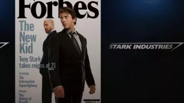 Forbes Magazine with cover ofTony Stark / Iron Man (Robert Downey Jr.) as seen in Iron Man