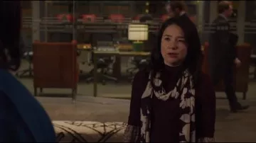 Veronica Beard Moon Ribbed Mixed media Sweater worn by Marissa Gold (Sarah Steele) in The Good Fight (S03E09)