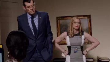 Karen Millen Colourblock Bodycon Dress worn by Amy Brookheimer (Anna Chlumsky) in Veep (S07E07)