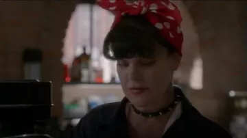 FlosCaeli Red Polka Dot Headband/Hairwrap worn by Abby Sciuto (Pauley Perrette) in NCIS (S13E06)