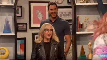 Lucky Brand Pin Dot Moto Veste portée par Rachael Harris Occupé ce Soir 9 Mai 2019