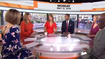 Eliza J Floral Bell Sleeve Dress worn by Dylan Dreyer on Today May 13, 2019