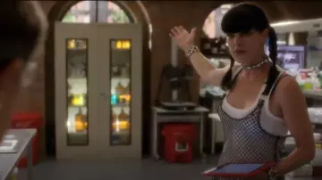 Urban Outfitters Abbey Dawn Avril Lavigne Xs Black Mesh Tank Top worn by Abby Sciuto (Pauley Perrette) in NCIS (S08E03)