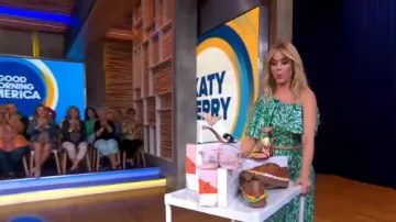 Vika Gazinskaya Leopard-jacquard midi jupe portée par Katy Perry sur Good Morning America Peut 08,2019