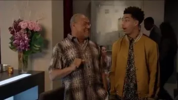 Zara Faux Suède Blouson porté par Andre Johnson, Jr (Marcus Scribner) black-ish (S05E22)