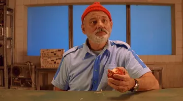 The short-sleeved shirt blue Team Zissou Steve Zissou (Bill Murray) in The life aquatic